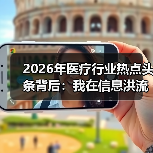 2026年医疗行业热点头条背后:我在信息洪流里踩过的3个坑(图1) 2026年医疗行业热点头条背后:我在信息洪流里踩过的3个坑(图1)