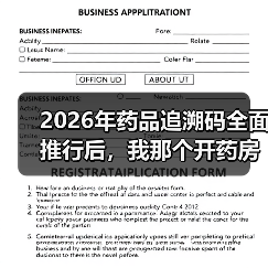 2026年药品追溯码全面推行后,我那个开药房的朋友差点关门(图2) 2026年药品追溯码全面推行后,我那个开药房的朋友差点关门(图2)
